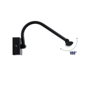 GloboStar® MIRA 60432 Μοντέρνο Φωτιστικό Τοίχου – Απλίκα Καθρέπτη Μπάνιου – Πίνακα LED 12W 1400lm 120° AC 220-240V IP44 Μ60 x Π20 x Υ13cm – Φυσικό Λευκό 4500K – Μαύρο – 3 Χρόνια Εγγύηση