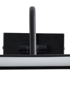 GloboStar® MIRA 60432 Μοντέρνο Φωτιστικό Τοίχου – Απλίκα Καθρέπτη Μπάνιου – Πίνακα LED 12W 1400lm 120° AC 220-240V IP44 Μ60 x Π20 x Υ13cm – Φυσικό Λευκό 4500K – Μαύρο – 3 Χρόνια Εγγύηση