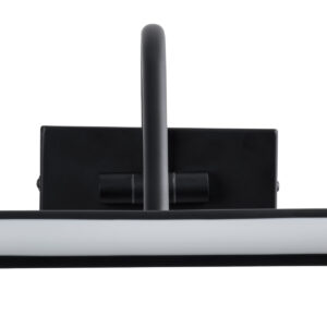 GloboStar® MIRA 60432 Μοντέρνο Φωτιστικό Τοίχου – Απλίκα Καθρέπτη Μπάνιου – Πίνακα LED 12W 1400lm 120° AC 220-240V IP44 Μ60 x Π20 x Υ13cm – Φυσικό Λευκό 4500K – Μαύρο – 3 Χρόνια Εγγύηση
