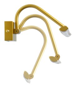 GloboStar® MIRA 60433 Μοντέρνο Φωτιστικό Τοίχου – Απλίκα Καθρέπτη Μπάνιου – Πίνακα LED 12W 1400lm 120° AC 220-240V IP44 Μ60 x Π20 x Υ13cm – Φυσικό Λευκό 4500K – Χρυσό – 3 Years Warranty