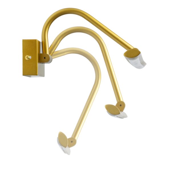 GloboStar® MIRA 60433 Μοντέρνο Φωτιστικό Τοίχου – Απλίκα Καθρέπτη Μπάνιου – Πίνακα LED 12W 1400lm 120° AC 220-240V IP44 Μ60 x Π20 x Υ13cm – Φυσικό Λευκό 4500K – Χρυσό – 3 Years Warranty