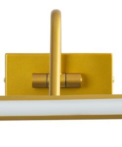 GloboStar® MIRA 60433 Μοντέρνο Φωτιστικό Τοίχου – Απλίκα Καθρέπτη Μπάνιου – Πίνακα LED 12W 1400lm 120° AC 220-240V IP44 Μ60 x Π20 x Υ13cm – Φυσικό Λευκό 4500K – Χρυσό – 3 Years Warranty