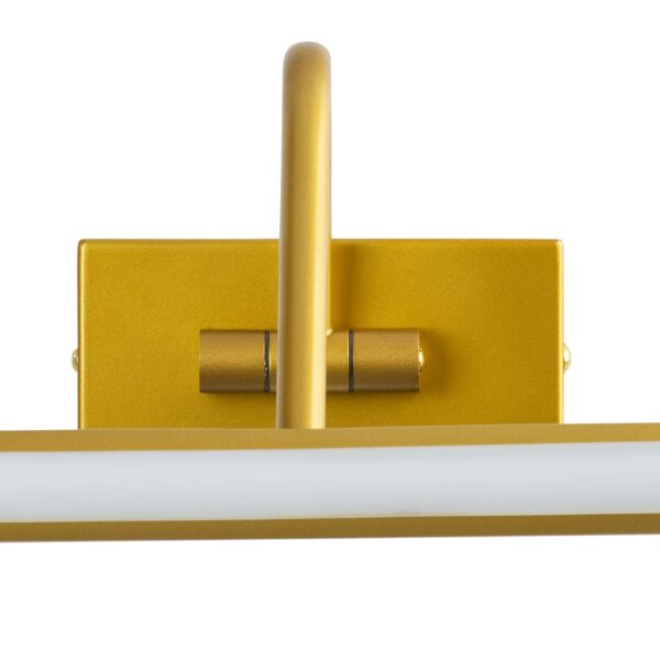 GloboStar® MIRA 60433 Μοντέρνο Φωτιστικό Τοίχου – Απλίκα Καθρέπτη Μπάνιου – Πίνακα LED 12W 1400lm 120° AC 220-240V IP44 Μ60 x Π20 x Υ13cm – Φυσικό Λευκό 4500K – Χρυσό – 3 Years Warranty