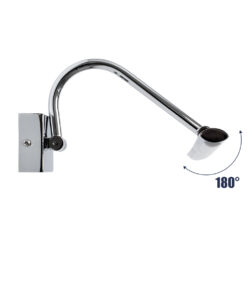 GloboStar® MIRA 60434 Μοντέρνο Φωτιστικό Τοίχου – Απλίκα Καθρέπτη Μπάνιου – Πίνακα LED 12W 1400lm 120° AC 220-240V IP44 Μ60 x Π20 x Υ13cm – Φυσικό Λευκό 4500K – Χρώμιο Νίκελ – 3 Χρόνια Εγγύηση