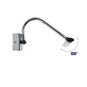 GloboStar® MIRA 60434 Μοντέρνο Φωτιστικό Τοίχου – Απλίκα Καθρέπτη Μπάνιου – Πίνακα LED 12W 1400lm 120° AC 220-240V IP44 Μ60 x Π20 x Υ13cm – Φυσικό Λευκό 4500K – Χρώμιο Νίκελ – 3 Χρόνια Εγγύηση