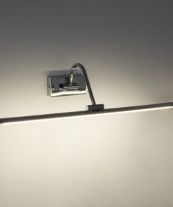 GloboStar® MIRA 60434 Μοντέρνο Φωτιστικό Τοίχου – Απλίκα Καθρέπτη Μπάνιου – Πίνακα LED 12W 1400lm 120° AC 220-240V IP44 Μ60 x Π20 x Υ13cm – Φυσικό Λευκό 4500K – Χρώμιο Νίκελ – 3 Χρόνια Εγγύηση