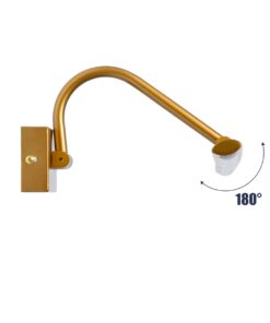 GloboStar® MIRA 60435 Μοντέρνο Φωτιστικό Τοίχου – Απλίκα Καθρέπτη Μπάνιου – Πίνακα LED 12W 1400lm 120° AC 220-240V IP44 Μ60 x Π20 x Υ13cm – Φυσικό Λευκό 4500K – Χάλκινο – 3 Years Warranty