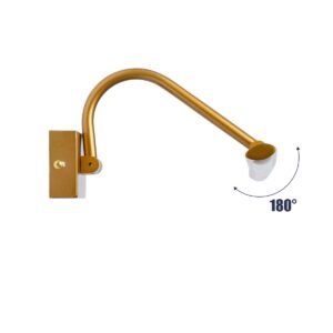 GloboStar® MIRA 60435 Μοντέρνο Φωτιστικό Τοίχου – Απλίκα Καθρέπτη Μπάνιου – Πίνακα LED 12W 1400lm 120° AC 220-240V IP44 Μ60 x Π20 x Υ13cm – Φυσικό Λευκό 4500K – Χάλκινο – 3 Years Warranty