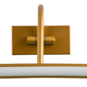 GloboStar® MIRA 60435 Μοντέρνο Φωτιστικό Τοίχου – Απλίκα Καθρέπτη Μπάνιου – Πίνακα LED 12W 1400lm 120° AC 220-240V IP44 Μ60 x Π20 x Υ13cm – Φυσικό Λευκό 4500K – Χάλκινο – 3 Years Warranty