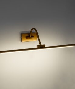 GloboStar® MIRA 60435 Μοντέρνο Φωτιστικό Τοίχου – Απλίκα Καθρέπτη Μπάνιου – Πίνακα LED 12W 1400lm 120° AC 220-240V IP44 Μ60 x Π20 x Υ13cm – Φυσικό Λευκό 4500K – Χάλκινο – 3 Years Warranty