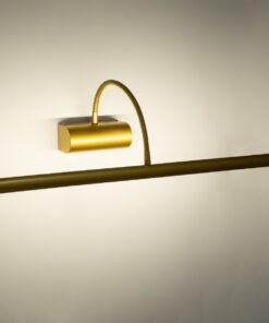 GloboStar® TROIS 60437 Μοντέρνο Φωτιστικό Τοίχου – Απλίκα Καθρέπτη Μπάνιου – Πίνακα LED 12W 1400lm 120° AC 220-240V IP44 Μ60 x Π24 x Υ18cm – Φυσικό Λευκό 4500K – Χρυσό – 3 Years Warranty