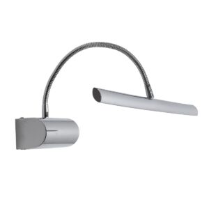GloboStar® TROIS 60438 Μοντέρνο Φωτιστικό Τοίχου – Απλίκα Καθρέπτη Μπάνιου – Πίνακα LED 12W 1400lm 120° AC 220-240V IP44 Μ60 x Π24 x Υ18cm – Φυσικό Λευκό 4500K – Χρώμιο Νίκελ – 3 Years Warranty