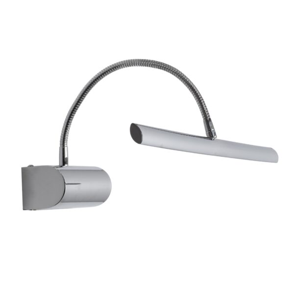 GloboStar® TROIS 60438 Μοντέρνο Φωτιστικό Τοίχου – Απλίκα Καθρέπτη Μπάνιου – Πίνακα LED 12W 1400lm 120° AC 220-240V IP44 Μ60 x Π24 x Υ18cm – Φυσικό Λευκό 4500K – Χρώμιο Νίκελ – 3 Years Warranty