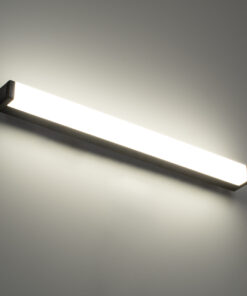 GloboStar® RENATA 60440 Μοντέρνο Φωτιστικό Τοίχου – Απλίκα Καθρέπτη Μπάνιου – Πίνακα LED 12W 1400lm 210° AC 220-240V IP44 Μ60 x Π4 x Υ5.5cm – Φυσικό Λευκό 4500K – Μαύρο – 3 Χρόνια Εγγύηση