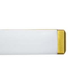 GloboStar® RENATA 60441 Μοντέρνο Φωτιστικό Τοίχου – Απλίκα Καθρέπτη Μπάνιου – Πίνακα LED 12W 1400lm 210° AC 220-240V IP44 Μ60 x Π4 x Υ5.5cm – Φυσικό Λευκό 4500K – Χρυσό – 3 Years Warranty