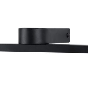 GloboStar® MEGAN 60448 Μοντέρνο Φωτιστικό Τοίχου – Απλίκα Καθρέπτη Μπάνιου – Πίνακα LED 12W 1400lm 120° AC 220-240V IP44 Μ60 x Π12 x Υ4cm – Φυσικό Λευκό 4500K – Μαύρο – 3 Years Warranty