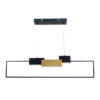 InLight Κρεμαστό φωτιστικό LED 55W 3CCT σε μαύρη και χρυσαφί απόχρωση D:100cm (6045)