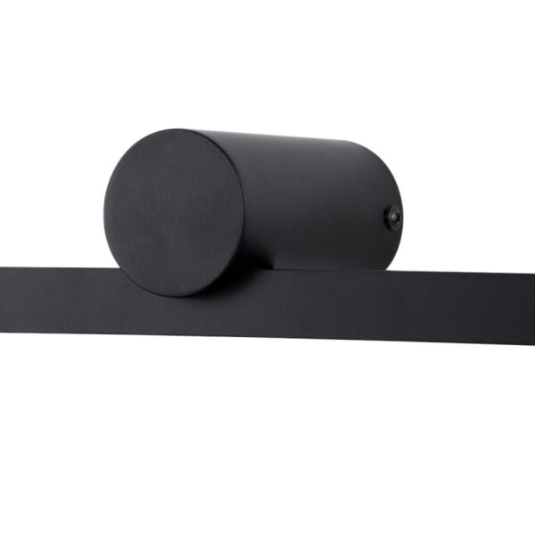 GloboStar® ROSA 60450 Μοντέρνο Φωτιστικό Τοίχου – Απλίκα Καθρέπτη Μπάνιου – Πίνακα LED 12W 1400lm 120° AC 220-240V IP44 Μ60 x Π15 x Υ7cm – Φυσικό Λευκό 4500K – Μαύρο – 3 Years Warranty