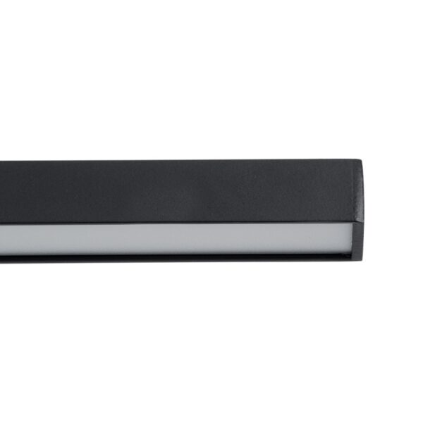 GloboStar® ROSA 60450 Μοντέρνο Φωτιστικό Τοίχου – Απλίκα Καθρέπτη Μπάνιου – Πίνακα LED 12W 1400lm 120° AC 220-240V IP44 Μ60 x Π15 x Υ7cm – Φυσικό Λευκό 4500K – Μαύρο – 3 Years Warranty