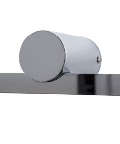 GloboStar® ROSA 60451 Μοντέρνο Φωτιστικό Τοίχου – Απλίκα Καθρέπτη Μπάνιου – Πίνακα LED 12W 1400lm 120° AC 220-240V IP44 Μ60 x Π15 x Υ7cm – Φυσικό Λευκό 4500K – Χρώμιο Νίκελ – 3 Years Warranty