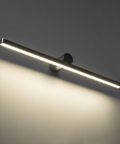 GloboStar® ROSA 60451 Μοντέρνο Φωτιστικό Τοίχου – Απλίκα Καθρέπτη Μπάνιου – Πίνακα LED 12W 1400lm 120° AC 220-240V IP44 Μ60 x Π15 x Υ7cm – Φυσικό Λευκό 4500K – Χρώμιο Νίκελ – 3 Years Warranty