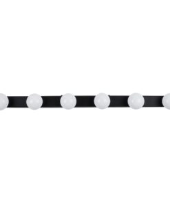 GloboStar® BELLA 60452 Μοντέρνο Φωτιστικό Τοίχου – Απλίκα Καθρέπτη Μπάνιου – Πίνακα LED 18W 2052lm 300° AC 220-240V IP44 Μ70 x Π11 x Υ6cm – Φυσικό Λευκό 4500K – Μαύρο – 3 Years Warranty