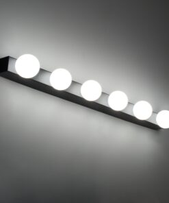 GloboStar® BELLA 60452 Μοντέρνο Φωτιστικό Τοίχου – Απλίκα Καθρέπτη Μπάνιου – Πίνακα LED 18W 2052lm 300° AC 220-240V IP44 Μ70 x Π11 x Υ6cm – Φυσικό Λευκό 4500K – Μαύρο – 3 Years Warranty