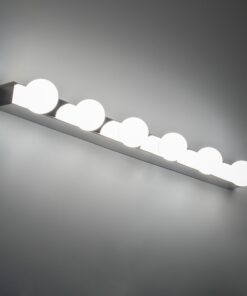 GloboStar® BELLA 60453 Μοντέρνο Φωτιστικό Τοίχου – Απλίκα Καθρέπτη Μπάνιου – Πίνακα LED 18W 2052lm 300° AC 220-240V IP44 Μ70 x Π11 x Υ6cm – Φυσικό Λευκό 4500K – Χρώμιο Νίκελ – 3 Years Warranty