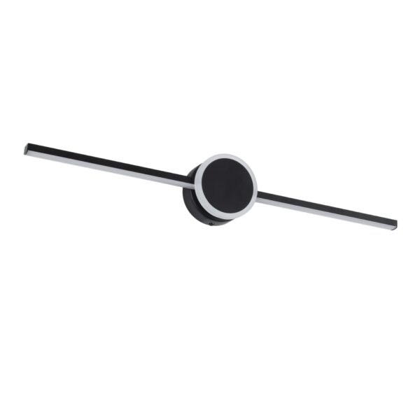 GloboStar® OPAL 60454 Μοντέρνο Φωτιστικό Τοίχου – Απλίκα Καθρέπτη Μπάνιου – Πίνακα LED 14W 1600lm 180° AC 220-240V IP44 Μ60 x Π6 x Υ10cm – Φυσικό Λευκό 4500K – Μαύρο – 3 Years Warranty