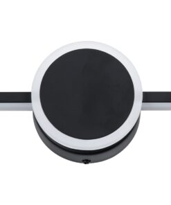 GloboStar® OPAL 60454 Μοντέρνο Φωτιστικό Τοίχου – Απλίκα Καθρέπτη Μπάνιου – Πίνακα LED 14W 1600lm 180° AC 220-240V IP44 Μ60 x Π6 x Υ10cm – Φυσικό Λευκό 4500K – Μαύρο – 3 Years Warranty