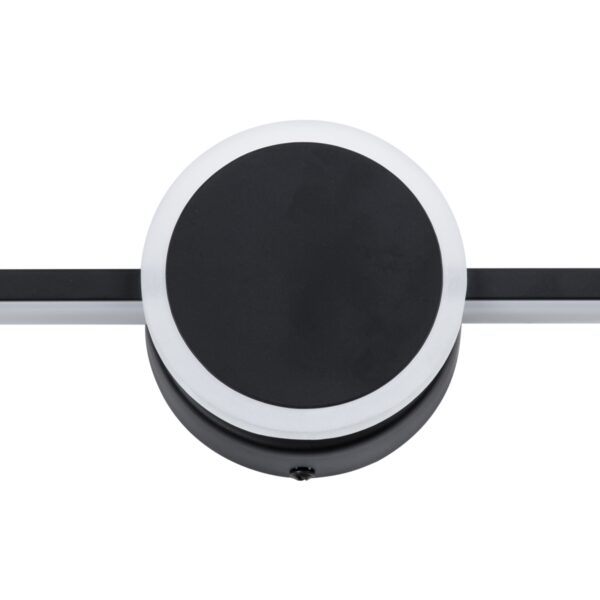 GloboStar® OPAL 60454 Μοντέρνο Φωτιστικό Τοίχου – Απλίκα Καθρέπτη Μπάνιου – Πίνακα LED 14W 1600lm 180° AC 220-240V IP44 Μ60 x Π6 x Υ10cm – Φυσικό Λευκό 4500K – Μαύρο – 3 Years Warranty