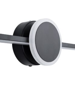 GloboStar® OPAL 60454 Μοντέρνο Φωτιστικό Τοίχου – Απλίκα Καθρέπτη Μπάνιου – Πίνακα LED 14W 1600lm 180° AC 220-240V IP44 Μ60 x Π6 x Υ10cm – Φυσικό Λευκό 4500K – Μαύρο – 3 Years Warranty