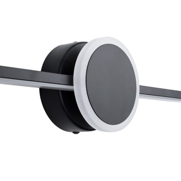 GloboStar® OPAL 60454 Μοντέρνο Φωτιστικό Τοίχου – Απλίκα Καθρέπτη Μπάνιου – Πίνακα LED 14W 1600lm 180° AC 220-240V IP44 Μ60 x Π6 x Υ10cm – Φυσικό Λευκό 4500K – Μαύρο – 3 Years Warranty