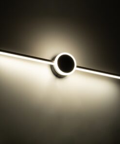 GloboStar® OPAL 60454 Μοντέρνο Φωτιστικό Τοίχου – Απλίκα Καθρέπτη Μπάνιου – Πίνακα LED 14W 1600lm 180° AC 220-240V IP44 Μ60 x Π6 x Υ10cm – Φυσικό Λευκό 4500K – Μαύρο – 3 Years Warranty