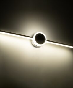 GloboStar® OPAL 60455 Μοντέρνο Φωτιστικό Τοίχου – Απλίκα Καθρέπτη Μπάνιου – Πίνακα LED 14W 1600lm 180° AC 220-240V IP44 Μ60 x Π6 x Υ10cm – Φυσικό Λευκό 4500K – Χρώμιο Νίκελ – 3 Years Warranty