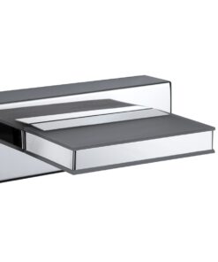 GloboStar® KARLA 60456 Μοντέρνο Φωτιστικό Τοίχου – Απλίκα Καθρέπτη Μπάνιου – Πίνακα LED 14W 1600lm 180° AC 220-240V IP44 Μ60 x Π9 x Υ5cm – Φυσικό Λευκό 4500K – Χρώμιο Νίκελ – 3 Years Warranty