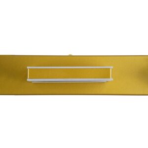 GloboStar® KARLA 60457 Μοντέρνο Φωτιστικό Τοίχου – Απλίκα Καθρέπτη Μπάνιου – Πίνακα LED 14W 1600lm 180° AC 220-240V IP44 Μ60 x Π9 x Υ5cm – Φυσικό Λευκό 4500K – Χρυσό – 3 Years Warranty