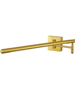 GloboStar® FRIDA 60459 Μοντέρνο Φωτιστικό Τοίχου – Απλίκα Καθρέπτη Μπάνιου – Πίνακα LED 12W 1400lm 120° AC 220-240V IP44 Μ51 x Π9 έως Π68(Ρυθμιζόμενο) x Υ10cm – Φυσικό Λευκό 4500K – Χρυσό – 3 Years Warranty