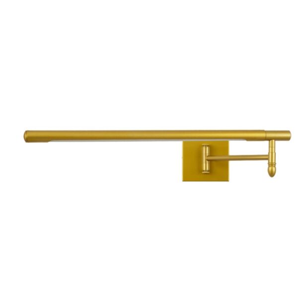 GloboStar® FRIDA 60459 Μοντέρνο Φωτιστικό Τοίχου – Απλίκα Καθρέπτη Μπάνιου – Πίνακα LED 12W 1400lm 120° AC 220-240V IP44 Μ51 x Π9 έως Π68(Ρυθμιζόμενο) x Υ10cm – Φυσικό Λευκό 4500K – Χρυσό – 3 Years Warranty