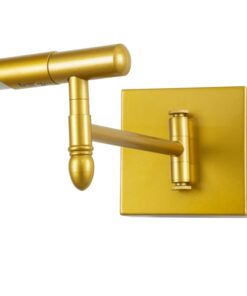 GloboStar® FRIDA 60459 Μοντέρνο Φωτιστικό Τοίχου – Απλίκα Καθρέπτη Μπάνιου – Πίνακα LED 12W 1400lm 120° AC 220-240V IP44 Μ51 x Π9 έως Π68(Ρυθμιζόμενο) x Υ10cm – Φυσικό Λευκό 4500K – Χρυσό – 3 Years Warranty