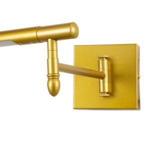 GloboStar® FRIDA 60459 Μοντέρνο Φωτιστικό Τοίχου – Απλίκα Καθρέπτη Μπάνιου – Πίνακα LED 12W 1400lm 120° AC 220-240V IP44 Μ51 x Π9 έως Π68(Ρυθμιζόμενο) x Υ10cm – Φυσικό Λευκό 4500K – Χρυσό – 3 Years Warranty