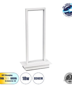 GloboStar® CORNELIE 60461 Επιτραπέζιο Φωτιστικό LED CCT 18W 1980lm 200° AC 220-240V – Εναλλαγή Φωτισμού μέσω Διακόπτη On/Off All In One Ψυχρό 6000k+Φυσικό 4500k+Θερμό 2700k Μ18 x Π10 x Υ36cm – Λευκό – 3 Χρόνια Εγγύηση
