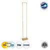 GloboStar® CORNELIE 60465 Επιδαπέδιο Φωτιστικό LED CCT 24W 2640lm 200° AC 220-240V – Εναλλαγή Φωτισμού μέσω Διακόπτη On/Off All In One Ψυχρό 6000k+Φυσικό 4500k+Θερμό 2700k Μ26 x Π16 x Υ153cm – Χρυσό – 3 Χρόνια Εγγύηση