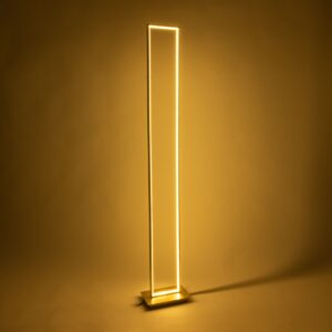 GloboStar® CORNELIE 60465 Επιδαπέδιο Φωτιστικό LED CCT 24W 2640lm 200° AC 220-240V – Εναλλαγή Φωτισμού μέσω Διακόπτη On/Off All In One Ψυχρό 6000k+Φυσικό 4500k+Θερμό 2700k Μ26 x Π16 x Υ153cm – Χρυσό – 3 Χρόνια Εγγύηση