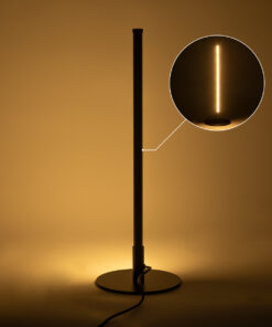 GloboStar® DALUMA 60467 Επιτραπέζιο Φωτιστικό LED CCT 8W 880lm 200° AC 220-240V – Εναλλαγή Φωτισμού μέσω On/Off All In One Ψυχρό 6000k+Φυσικό 4500k+Θερμό 2700k Μ15 x Π15 x Υ46cm – Mαύρο – 3 Χρόνια Εγγύηση