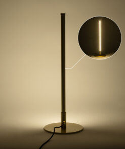 GloboStar® DALUMA 60469 Επιτραπέζιο Φωτιστικό LED CCT 8W 880lm 200° AC 220-240V – Εναλλαγή Φωτισμού μέσω On/Off All In One Ψυχρό 6000k+Φυσικό 4500k+Θερμό 2700k Μ15 x Π15 x Υ46cm – Χρυσό – 3 Χρόνια Εγγύηση