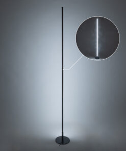 GloboStar® DALUMA 60470 Επιδαπέδιο Φωτιστικό LED CCT 24W 2640lm 200° AC 220-240V – Εναλλαγή Φωτισμού μέσω On/Off All In One Ψυχρό 6000k+Φυσικό 4500k+Θερμό 2700k Μ18 x Π18 x Υ160cm – Μαύρο – 3 Χρόνια Εγγύηση