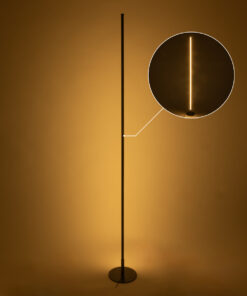 GloboStar® DALUMA 60470 Επιδαπέδιο Φωτιστικό LED CCT 24W 2640lm 200° AC 220-240V – Εναλλαγή Φωτισμού μέσω On/Off All In One Ψυχρό 6000k+Φυσικό 4500k+Θερμό 2700k Μ18 x Π18 x Υ160cm – Μαύρο – 3 Χρόνια Εγγύηση