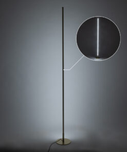 GloboStar® DALUMA 60472 Επιδαπέδιο Φωτιστικό LED CCT 24W 2640lm 200° AC 220-240V – Εναλλαγή Φωτισμού μέσω On/Off All In One Ψυχρό 6000k+Φυσικό 4500k+Θερμό 2700k Μ18 x Π18 x Υ160cm – Χρυσό – 3 Χρόνια Εγγύηση