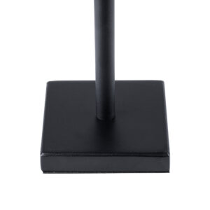 GloboStar® NEGA 60473 Μοντέρνο Επιτραπέζιο Φωτιστικό Πορτατίφ LED 2.2W 154lm 360° DC 5V Επαναφορτιζόμενο με Μπαταρία Li-ion 4000mAh – Διακόπτη Αφής – Θερμό Λευκό 2700K – Dimmable – D10 x H39cm – Μαύρο – 2 Years Warranty